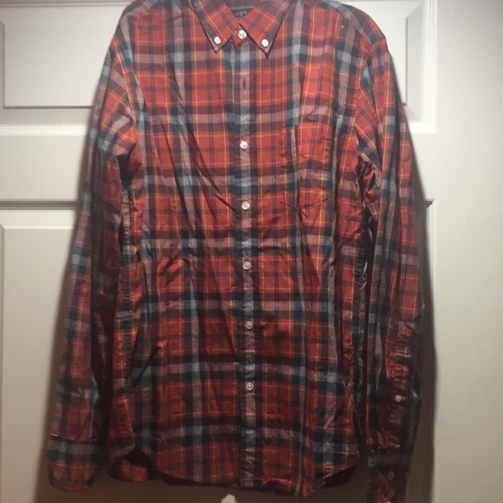 Men’s plaid jcrew polo